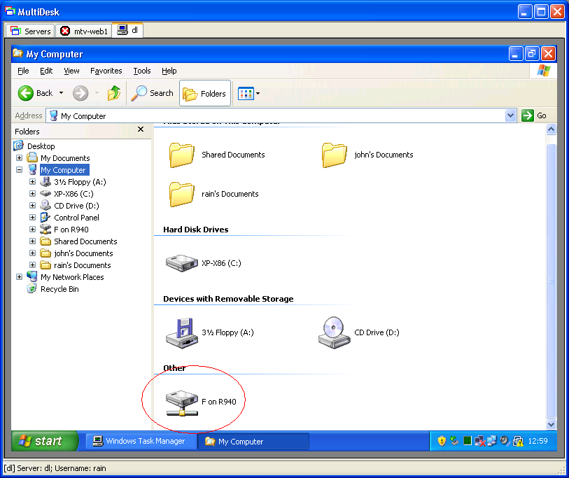 Redirect specified drives